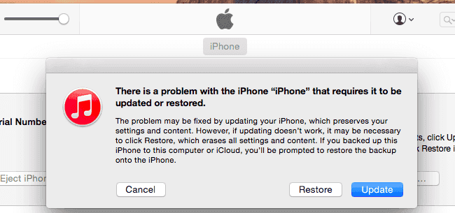 reset iphone without password-using-itunes