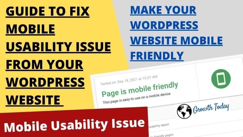 fix mobile usability error in wordpress website